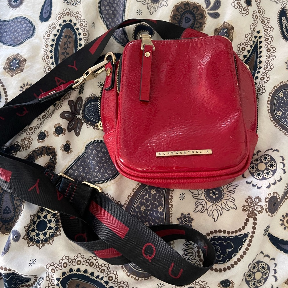 Quay Australia red crossbody bag